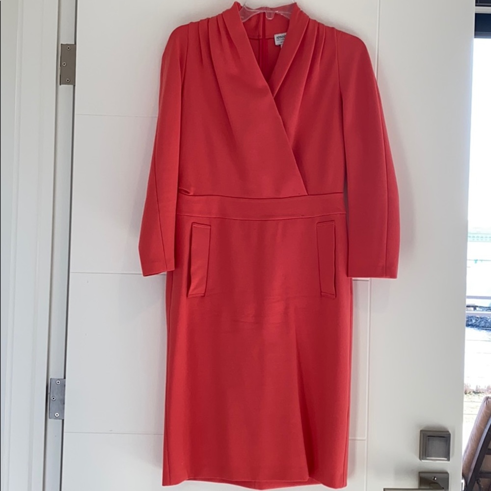 Exquisite coral Armani Collezioni dress🌅